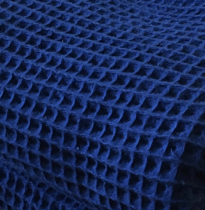 60 WIDE Turkish Cotton waffle fabric by the yard Marine Etsy