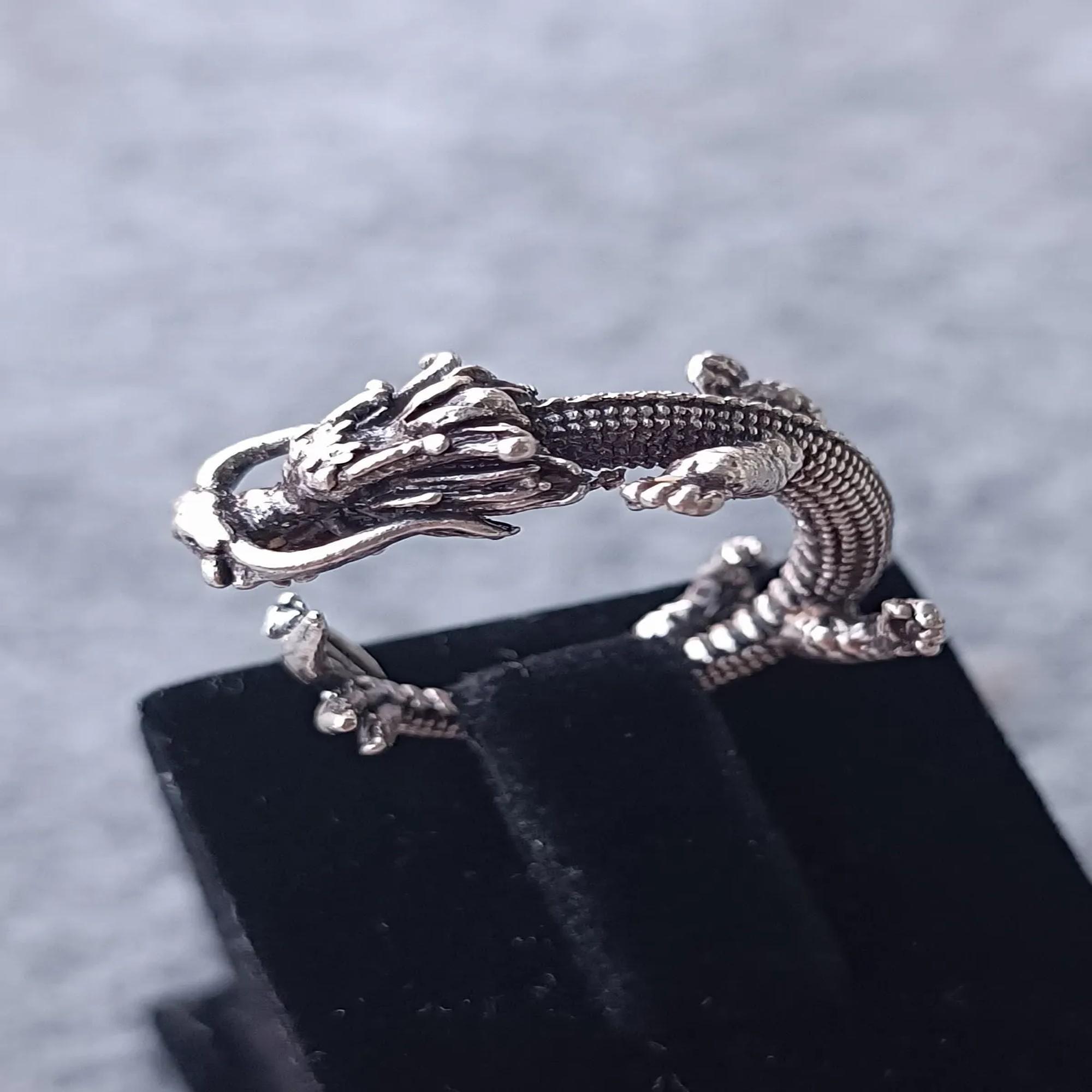Anillo Ajustable Eudora De Plata De Ley 925 Con Forma De Lobo En La Luna, Anillo De Lobo De Piedra Lunar, Joyería De Concha De Abulón Natural Para Regalo De Hombr Y