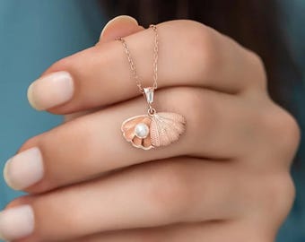 925 zilveren oesterparelhangerketting