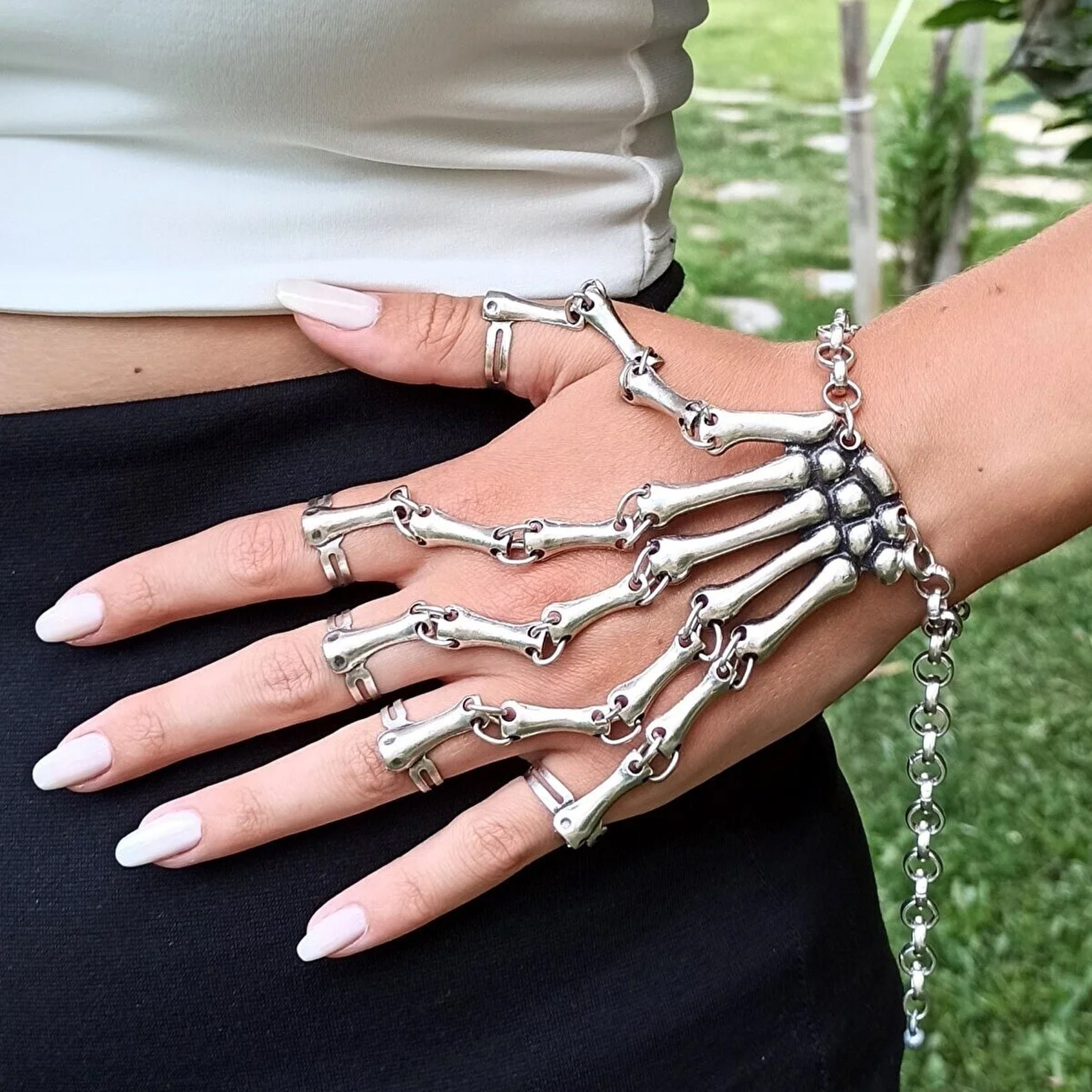 Gothic Skeleton Bracelet • Punk Gothic Skeleton Bracelet • Skeleton Hand Bracelet • Hallowen Bracelet • Hallowen Jewelry • Cosplay Costume