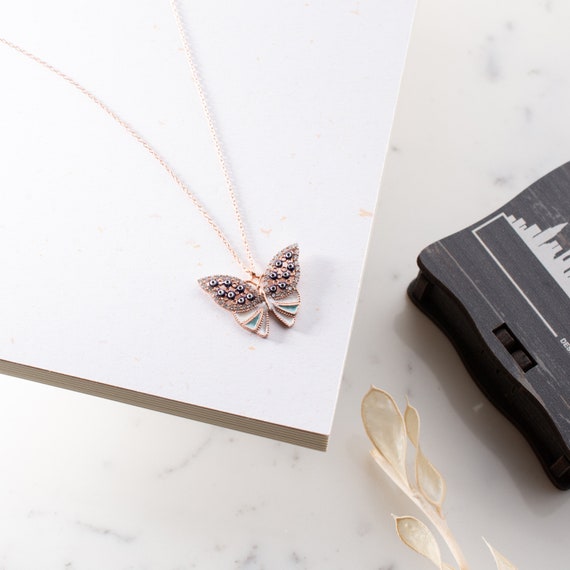 Jennie blue butterfly necklace deals