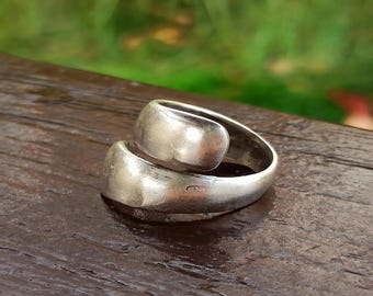Anello regolabile in argento sterling: stile vintage unisex (US 5-9)
