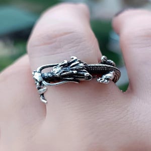 Medusa Face Ring: Silver Plated Adjustable Greek Mythology Jewelry