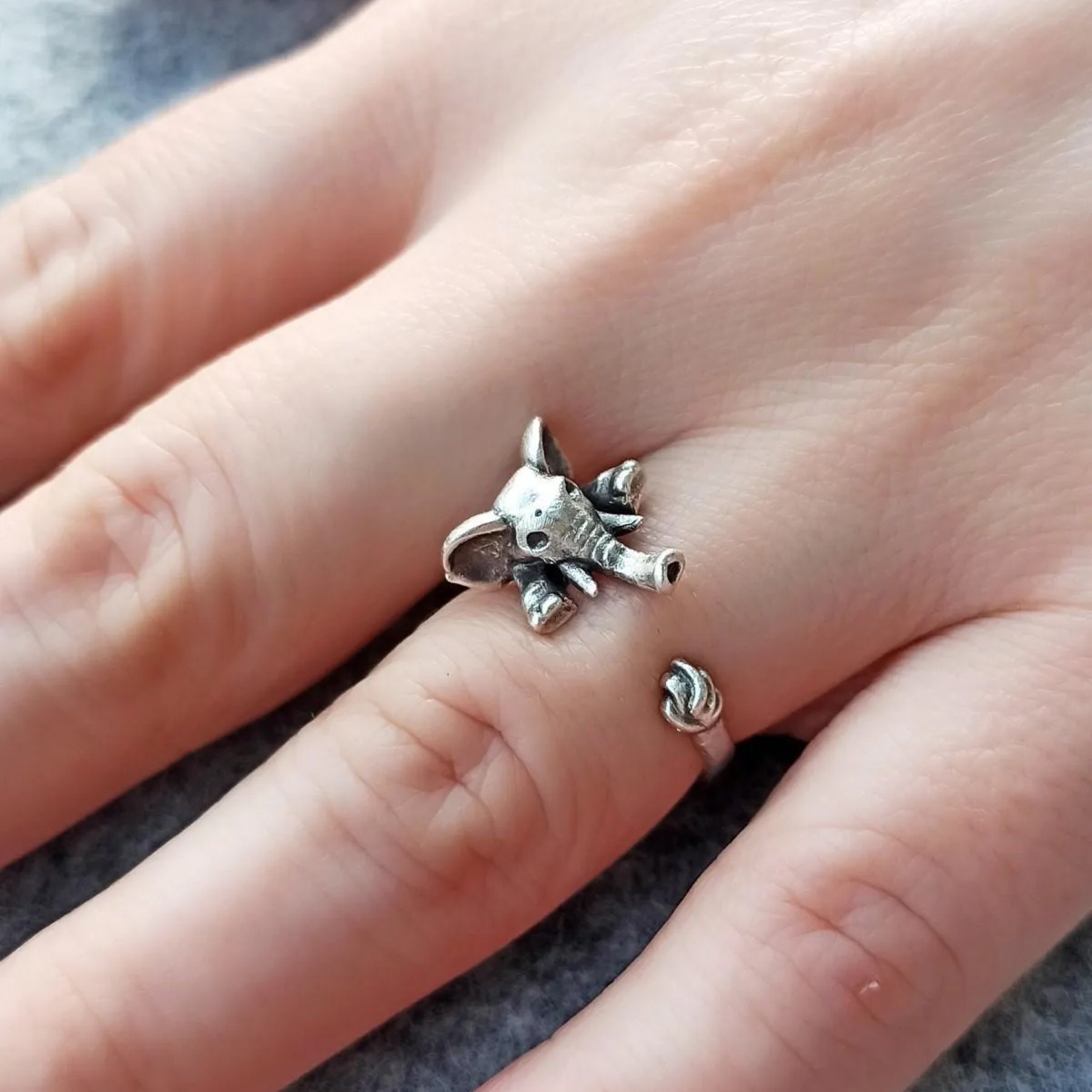 Tiny Elephant Wrap Ringelephant Unique Ringunique Elephant Ringselephant Best Friend Ringelephant Adjustable Ringgift for Her Etsy