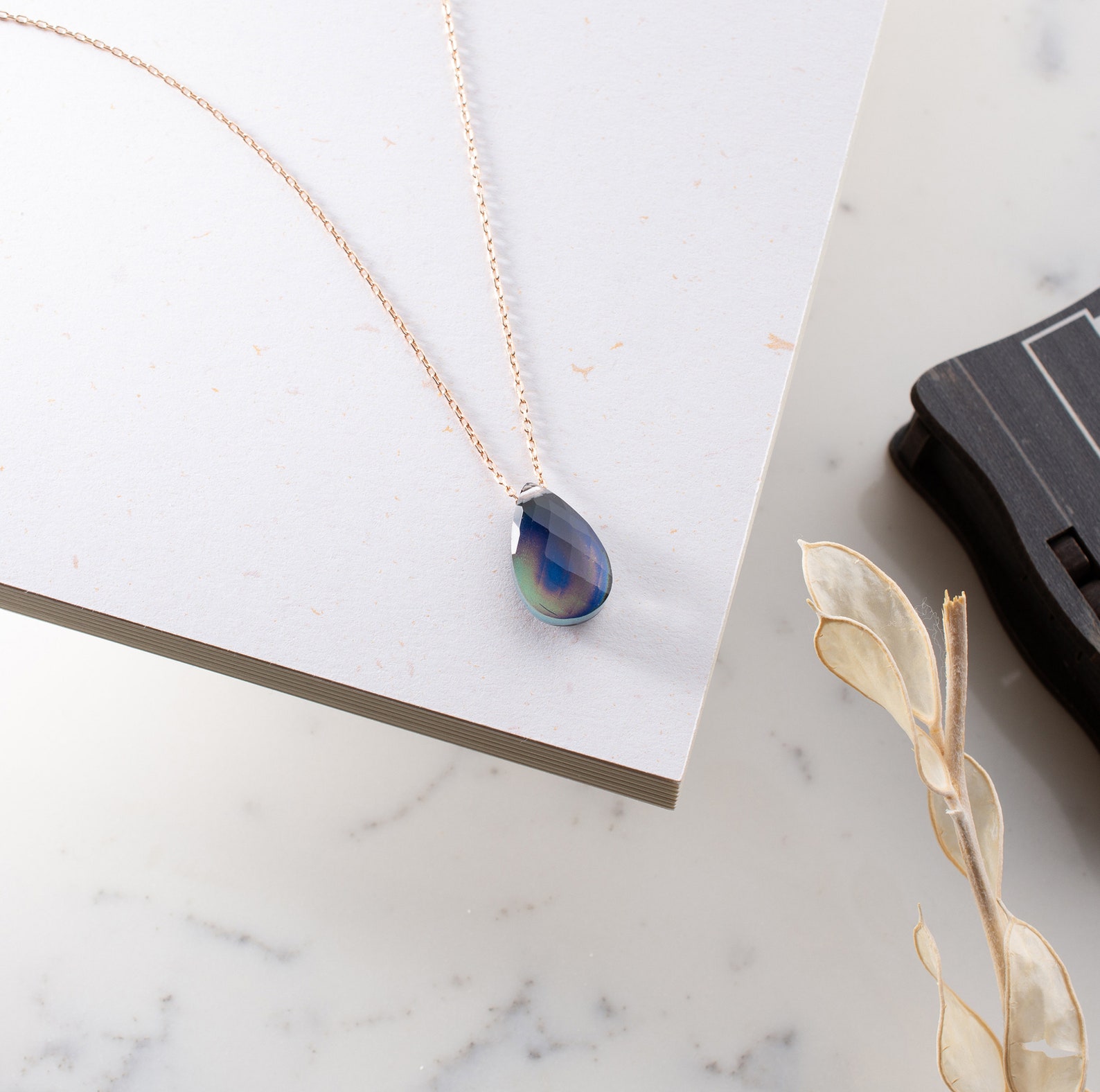 Temperature Sensing Necklace Color Changing Necklace Mood Etsy