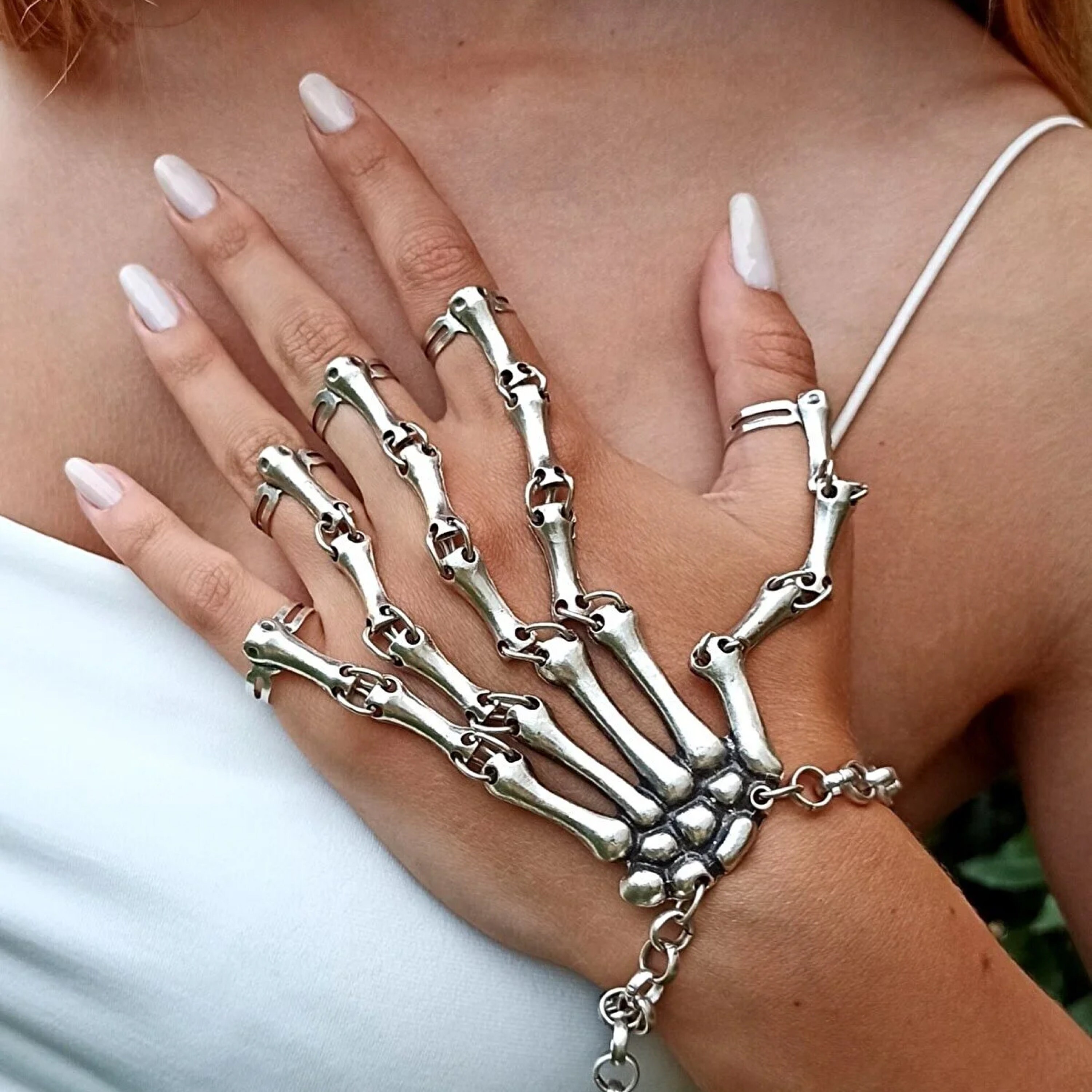 Gothic Skeleton Bracelet • Punk Gothic Skeleton Bracelet • Skeleton Hand Bracelet • Hallowen Bracelet • Hallowen Jewelry • Cosplay Costume