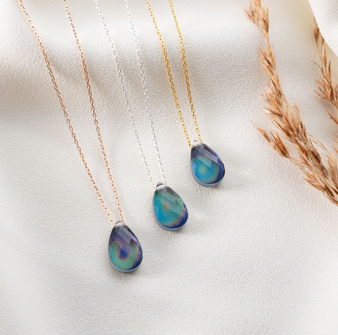 Temperature Sensing Necklace Color Changing Necklace Mood Charm