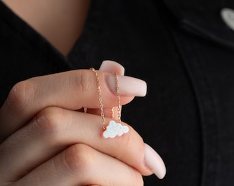 Pink Opal Wolke Anhänger: Australischer Feueropal, Kette aus Sterling Silber