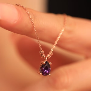 Amethyst Healing Crystal Necklace: Sterling Silver February Birthstone