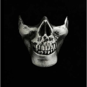 Gothic Skull Half Mask: Punk Halloween Costume Accessory