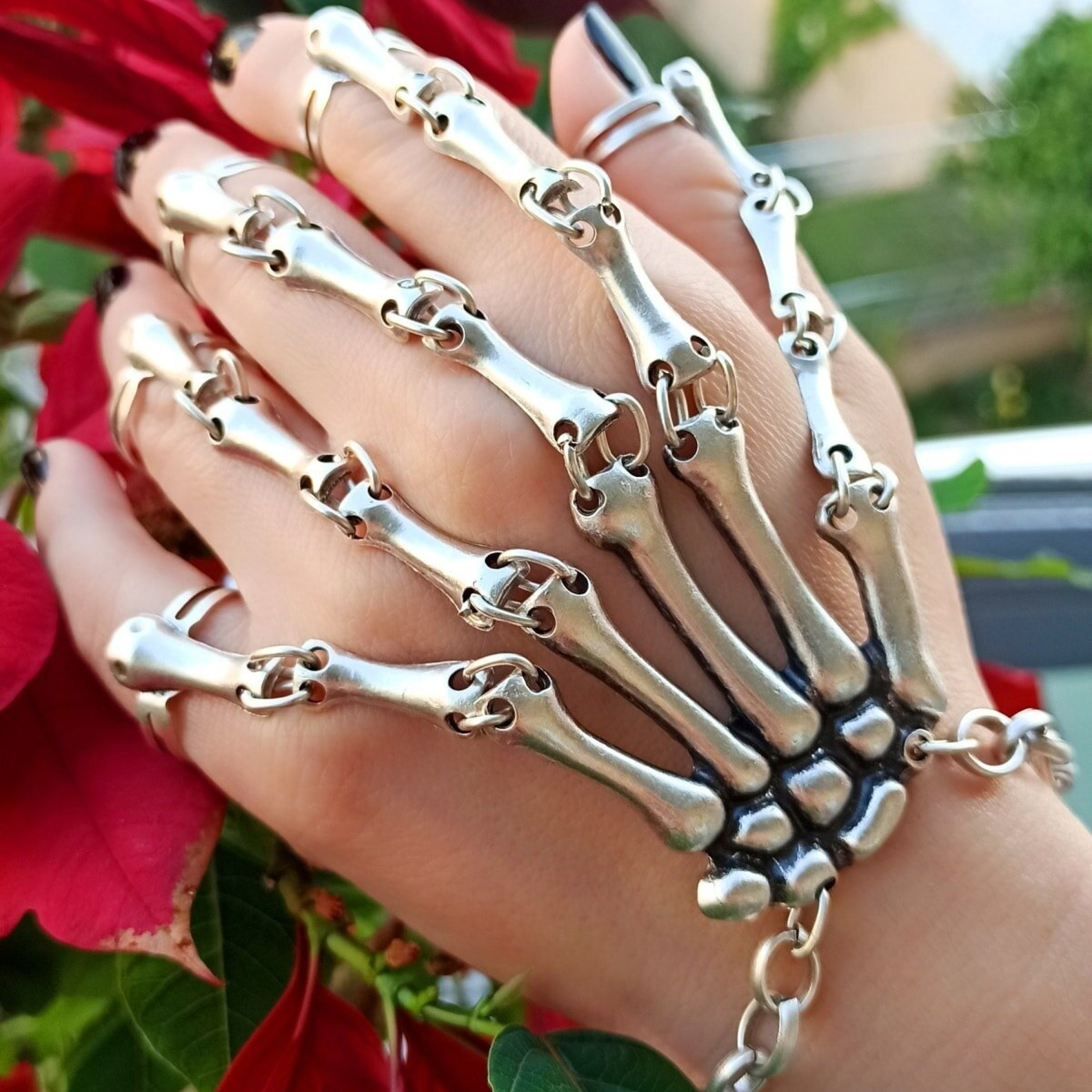 Gothic Skeleton Bracelet • Punk Gothic Skeleton Bracelet • Skeleton Hand Bracelet • Hallowen Bracelet • Hallowen Jewelry • Cosplay Costume