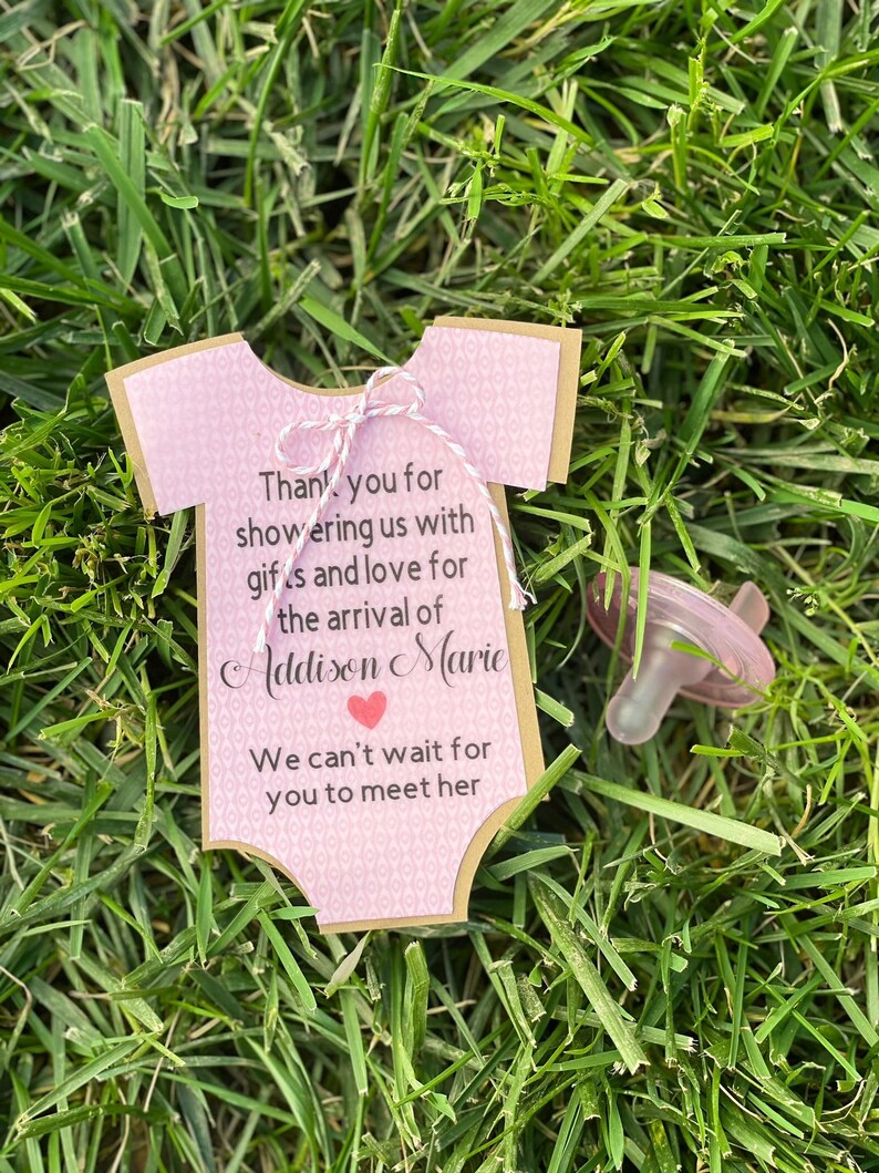 Baby Shower Thank You Cards baby Girl Name Personalized Etsy