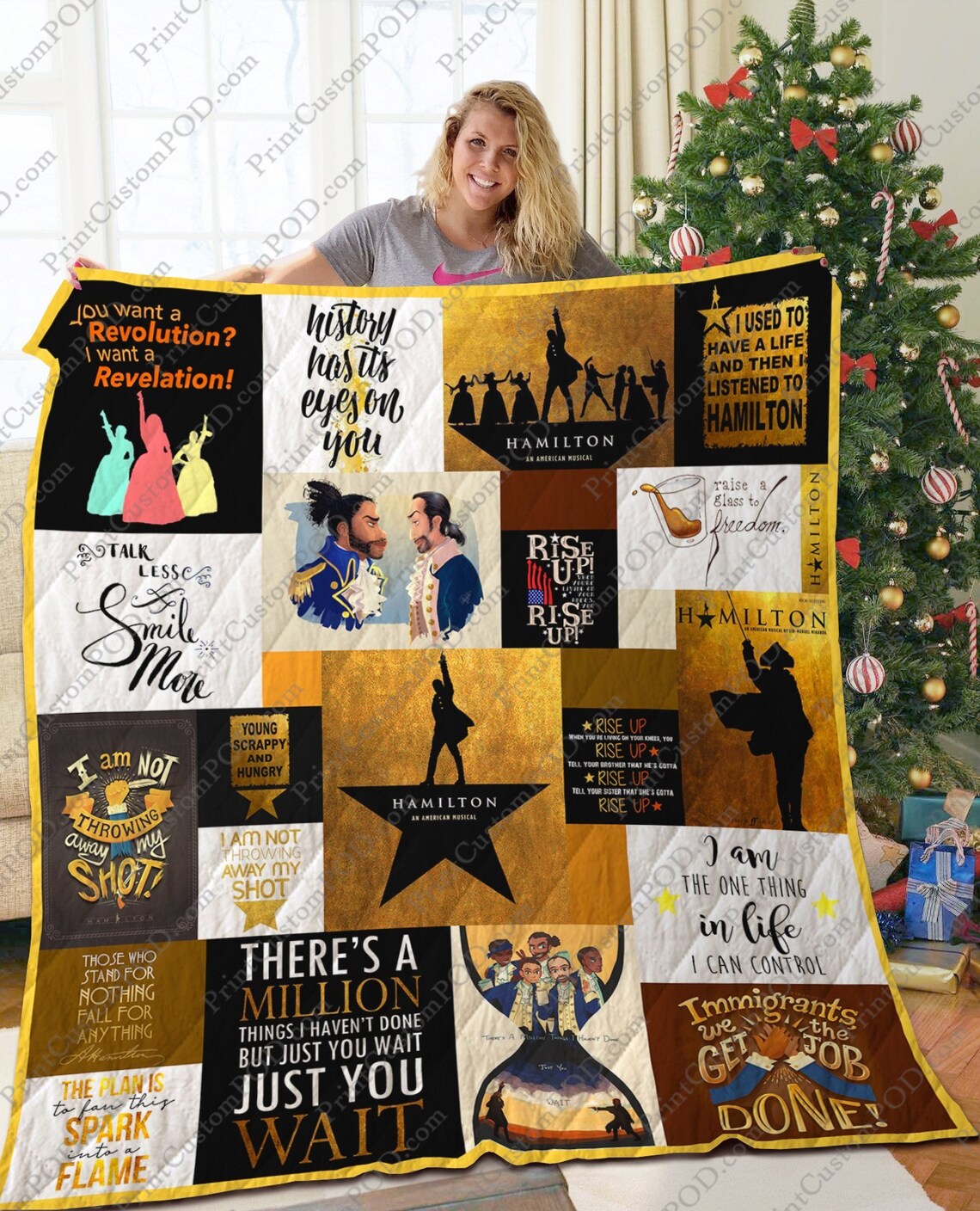 Hamilton Broadway Movie Ver 02 Quilt Blanket Bedding Family Etsy
