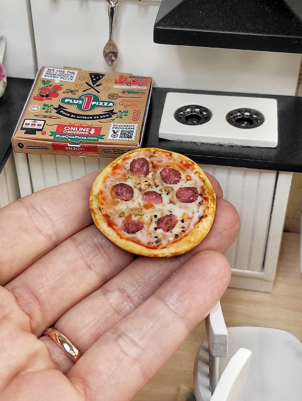 Polymer clay fast food pizza for dolls food for dolls Etsy