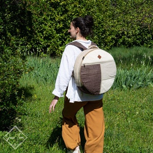 Housse 40 à 42 cm en chanvre pour tambour chamanique