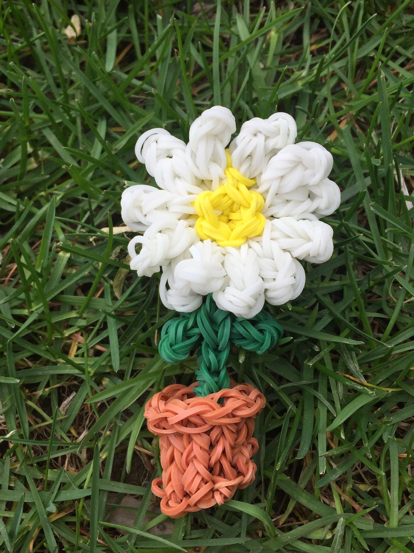 Potted Flower Rainbow Loom Figurine Etsy