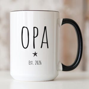 Opa Mug, Personalized Pregnancy Announcement, German Grandpa Mug, New Baby Reveal to German Dad, Gift for First Time Opa, Christmas Gift