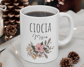 Ciocia Mug, Personalized Pregnancy Reveal, Ciocia Est. 2025, Polish Aunt Birthday Gift, Ciocia Gifts, Baby Announcement, Floral Ciocia Cup