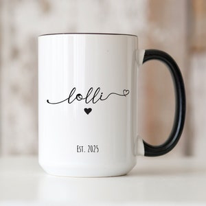 Lolli Mug Personalized, Pregnancy Announcement, Lolli Gift, Lolly to Be Gift, Baby Reveal, First Time Lollie Gift for Baby Shower, New Lolli
