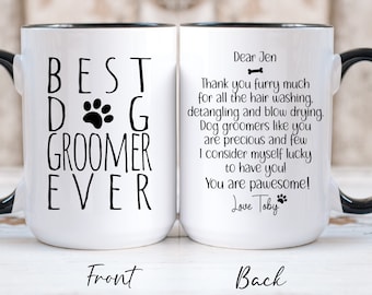 Personalized Dog Groomer Mug, Funny Thank You Gift For Best Dog Groomer, Appreciation Gift, Punch In The Face Mug, Christmas Gift Idea