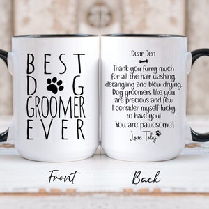 Personalized Dog Groomer Mug, Funny Thank You Gift For Best Dog Groomer, Appreciation Gift, Punch In The Face Mug, Christmas Gift Idea