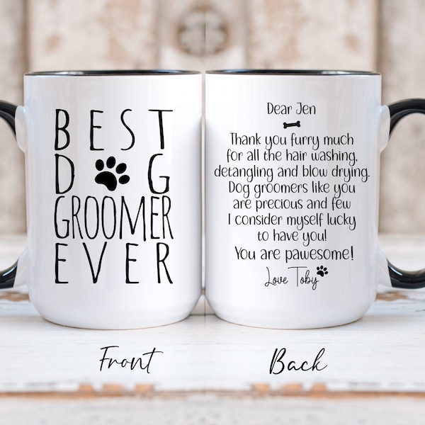 Personalized Dog Groomer Mug, Funny Thank You Gift For Best Dog Groomer, Appreciation Gift, Punch In The Face Mug, Christmas Gift Idea