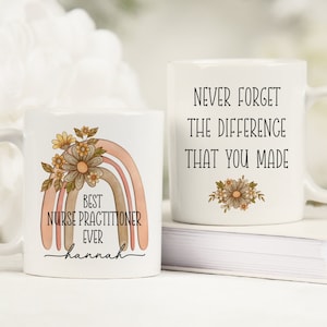Regalo per infermiere professionista NP, regalo personalizzato per la pensione della tazza NP per le donne, miglior infermiere professionista, apprezzamento NP, infermiere professionista grazie