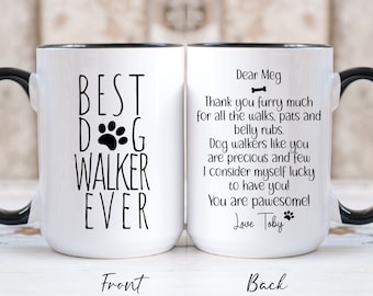 Personalized Dog Walker Mug, Funny Thank You Gift For Best Dog Walker Ever, Appreciation Gift, Punch In The Face Mug, Custom Birthday Gift