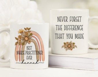 Cadeau d'infirmière praticienne, Mug NP personnalisé pour femme, meilleure infirmière praticienne, appréciation de l'infirmière praticienne, infirmière praticienne, merci