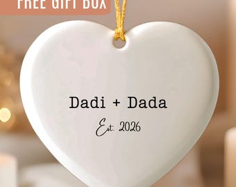 Personalized Dadi Dada Ornament, Punjabi Pregnancy Announcement, Indian Grandparents Gift, Desi Family Keepsake, Baby Shower Idea