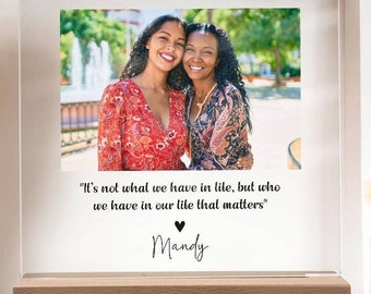 Photo Plaque Gift for Mom with Sentimental Message, Personalized Photo Gift from Daughter, Acrylic Plaque for Mom from Son, Mothers Day Gift