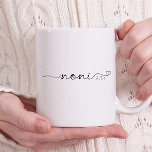 Noni Mug, Personalized Pregnancy Announcement, New Baby Reveal, Baby Shower Gift for Noni, Birthday Present, Noni Christmas Gift, Noni Gift