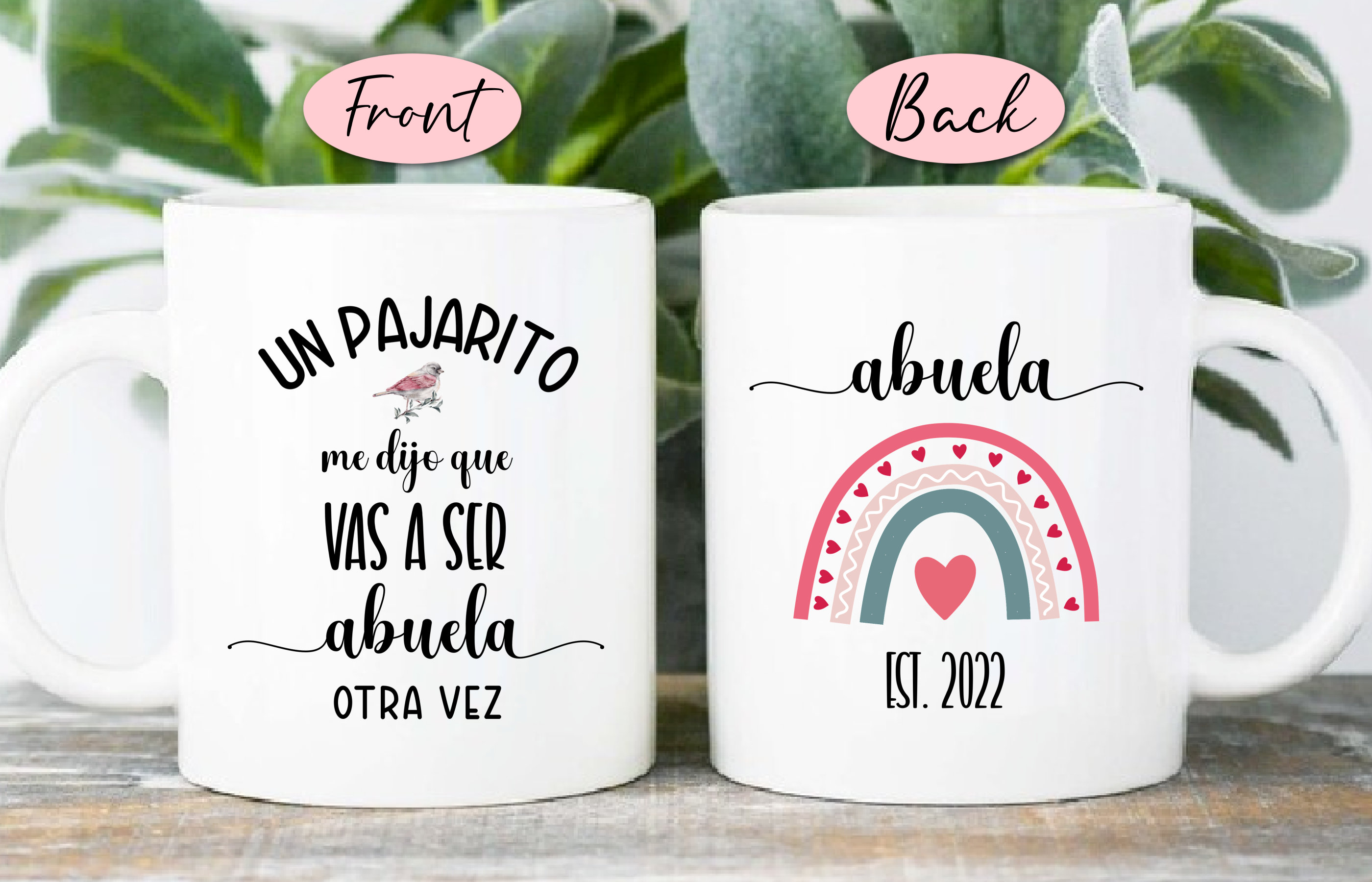 Sorpresa Vas a Ser Abuela Gift, Baby Announcement Mug in Spanish, Anuncio  de Embarazo en espanol Gift, Baby Reveal Spanish