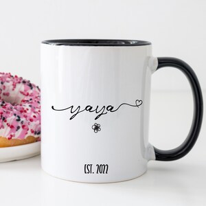 Yaya Mug Personalized Pregnancy Announcement, Gift for Yaya Grandma Mug, Baby Reveal Gift For First Time Yiayia, Baby Shower, Christmas Gift