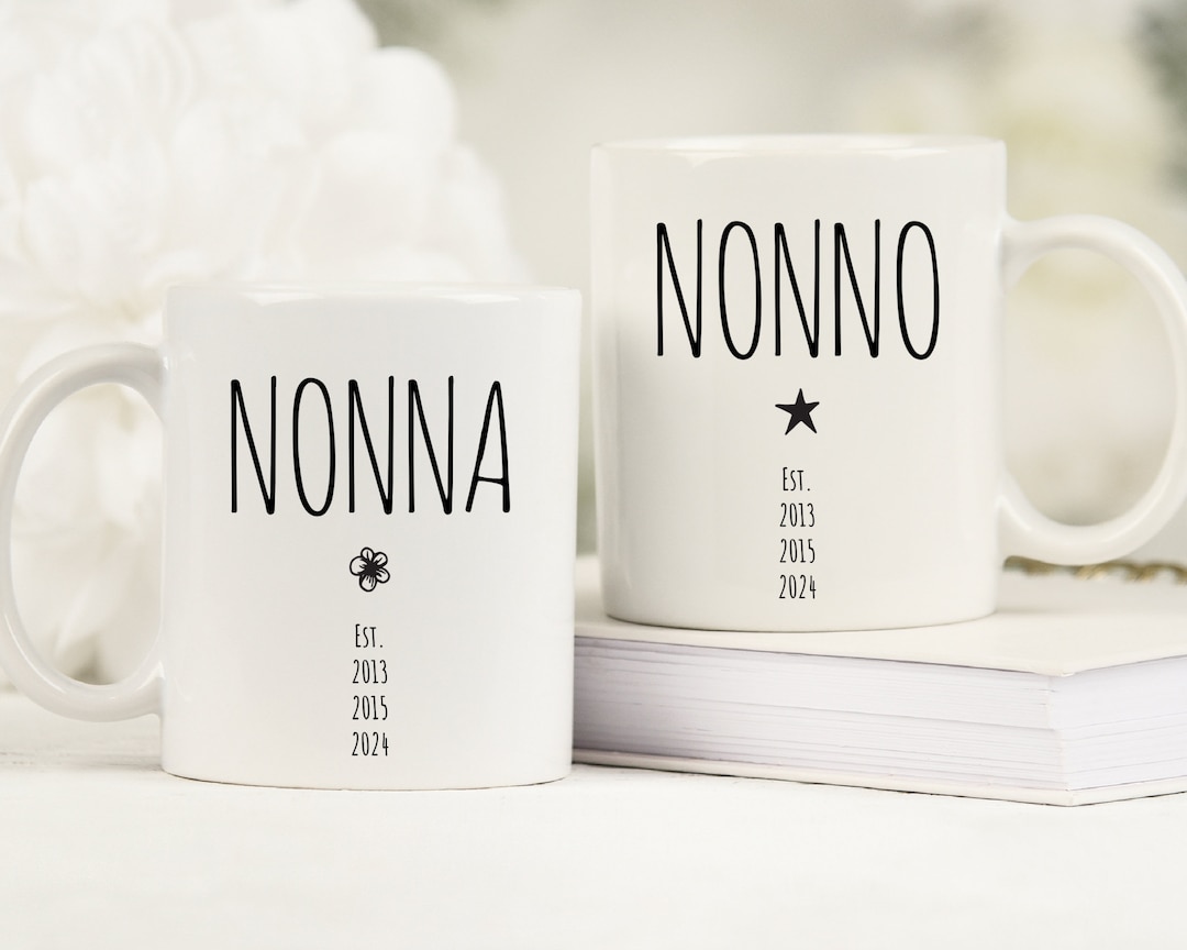 Nonna Nonno Gift New Pregnancy Announcement Grandparents Etsy