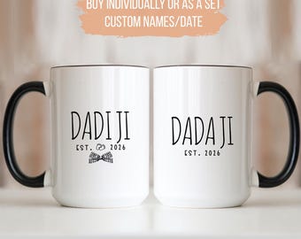 Promoted to Dadi Ji Dada Ji Mugs, Personalized Pregnancy Announcement, Desi Family Gift, Baby Reveal to Pakistani Grandparents, Punjabi Gift