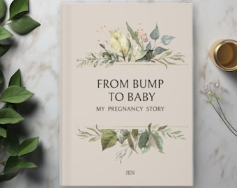 Personalized Pregnancy Journal, Baby to Bump Book, Expecting Mom, Gift for Pregnant Friend, Mom-To-Be Diary, Mothers Day, Hard Cover Journal