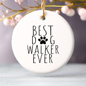 Personalized Dog Walker Ornament, Funny Thank You Gift For Best Dog Walker Ever, Appreciation Gift, Punch In The Face, Christmas Ornament