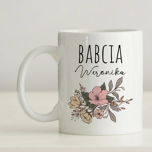 Babcia Mug, Personalized Gift for Polish Grandma, Pregnancy Announcement, Babcia Birthday Gift, Polish Gift for Babcia, Mother&#39;s Day Gift