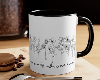 Bisnonna Mug, Personalized Pregnancy Announcement, Italian Great Grandma Coffee Cup, Est. 2023, First Time Bisnonna Gift, New Baby Surprise