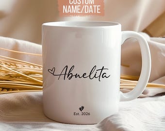 Abuelita Mug, Personalized Pregnancy Reveal Latino Grandparent, New Baby Announcement, Abuelita Gift, First Time Grandmother, Baby Shower