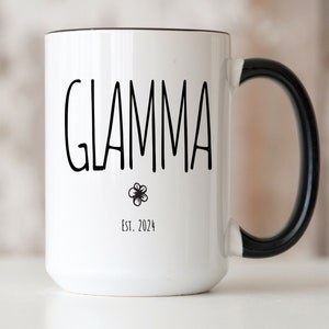Glamma Gift, Personalized Pregnancy Announcement, Glamma Est 2025, Glam-Ma Mug, New Baby Reveal, Birthday Gift for Glamma, Baby Shower