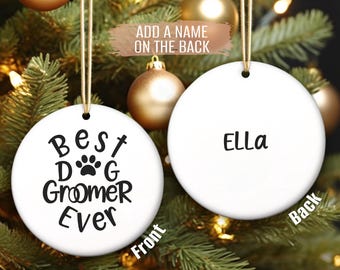 Dog Groomer Ornament, Thank You Gift For Best Dog Groomer, Dog Stylist Appreciation Gift, Groomer Christmas Gift from Dog, Groomer Humor