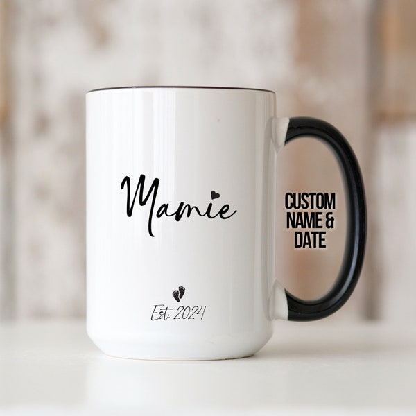 Mamie Gift for French Grandma, Mamie Personnalisé Cadeau, Mémé Grandma Gift, Mamie Mug, Annonce Grossesse Mamie, Mother's Day Gift, Papi Mug