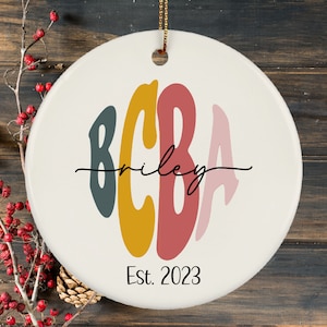 BCBA Ornament, Personalized Behavioral Therapist Gift, Behavior Analyst ...