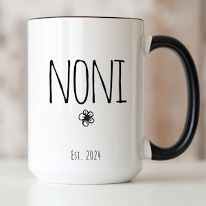 Noni Gift, Personalized Noni Announcement, Noni Mug, Est. 2024, Surprise Baby Reveal Gift, Noni Birthday Present, Noni Cup, Christmas Gift