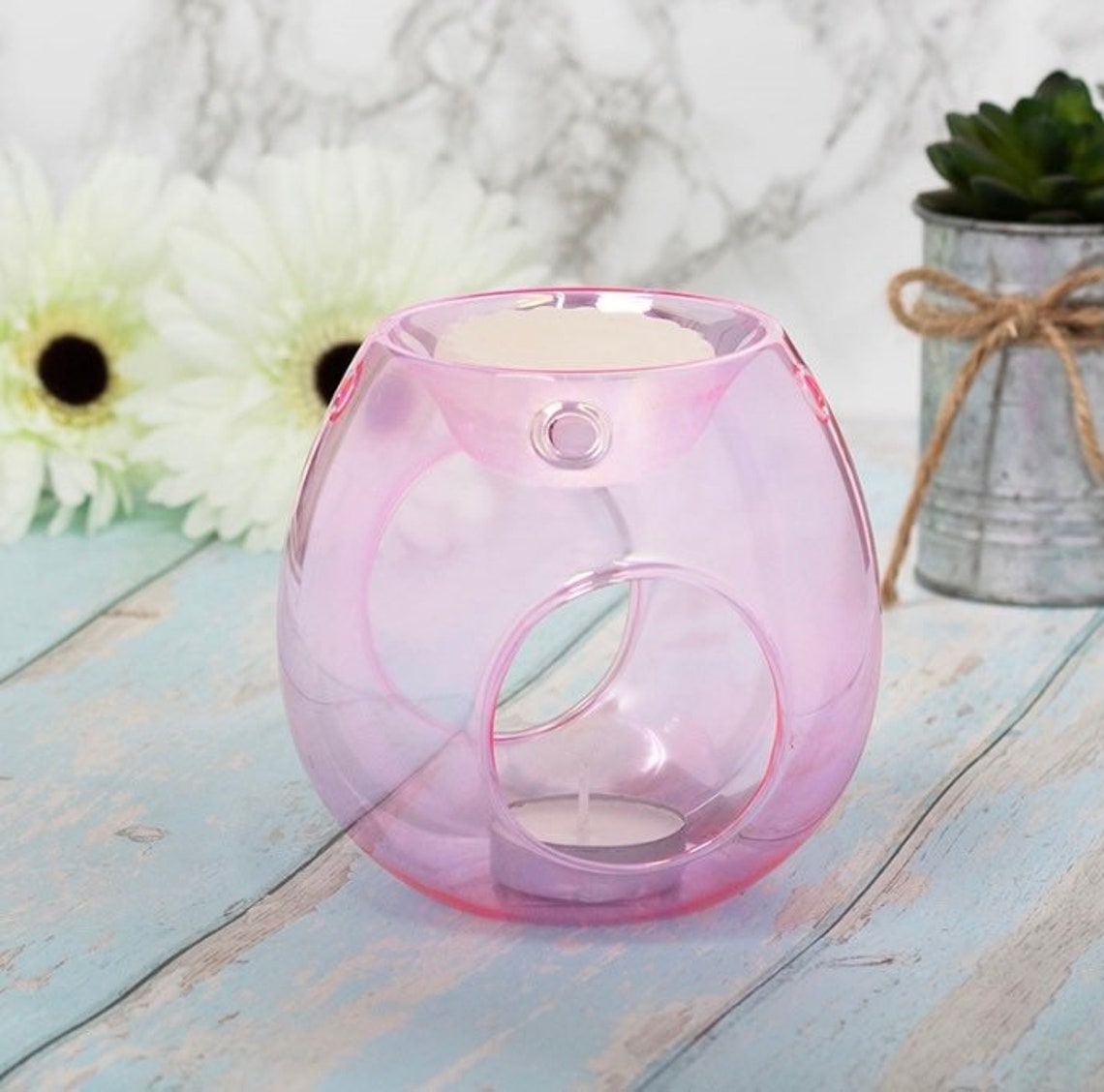 Luxury Glass Wax Melter pink Etsy