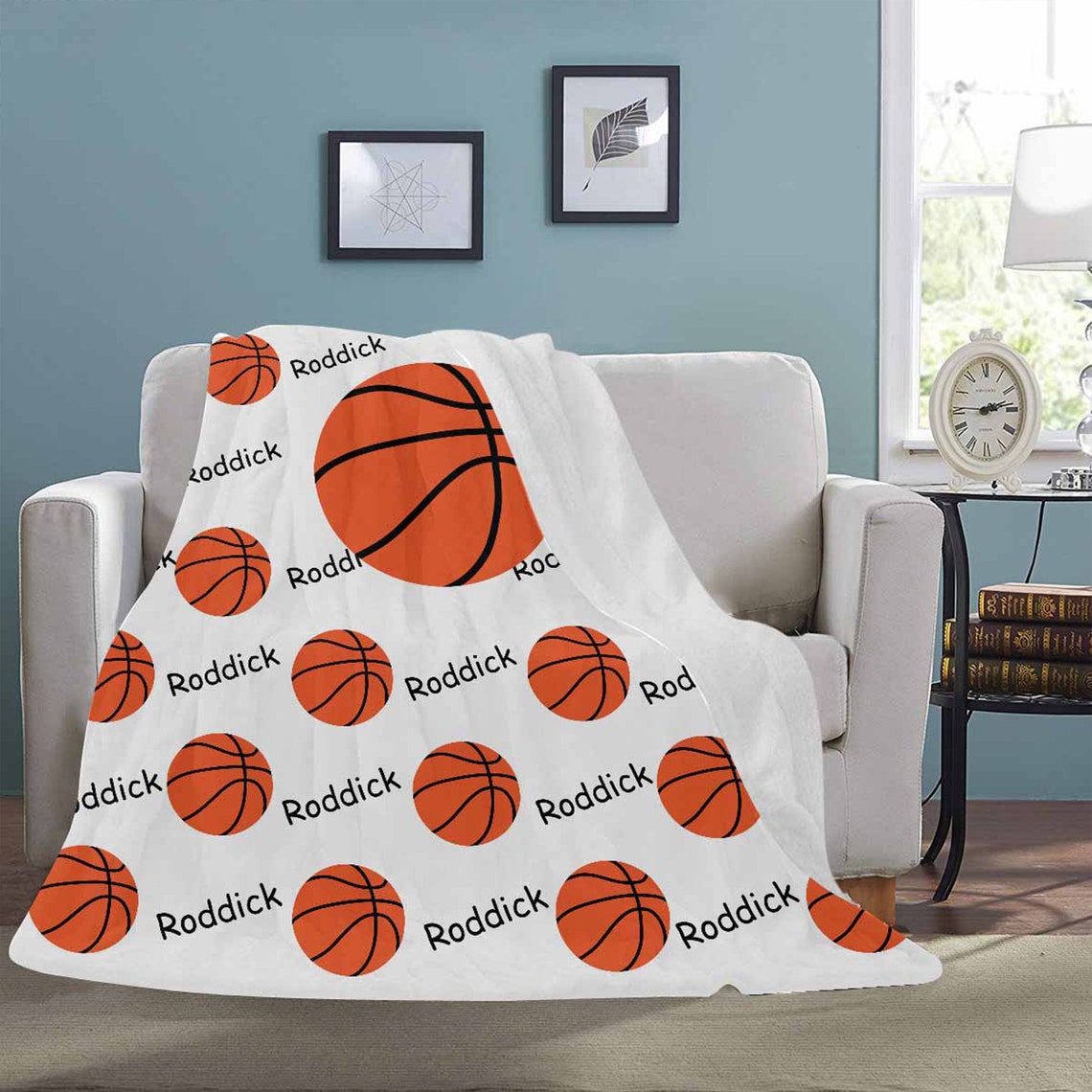 Custom name Basketball blanket Personalized Basketall Blanket Etsy