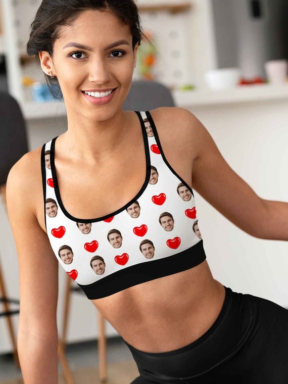 Custom Face/photo Bras, Personalized Loving Heart Bras, Exclusive  Girlfriend Bra, Customized Bras With Faces, Funny Photo Printed Sports Bra  