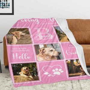 Personalized Pets Photo Memorial Blankets: Custom Dog/Cat Collage Gift, Pet Memorial Blanket Bild 11
